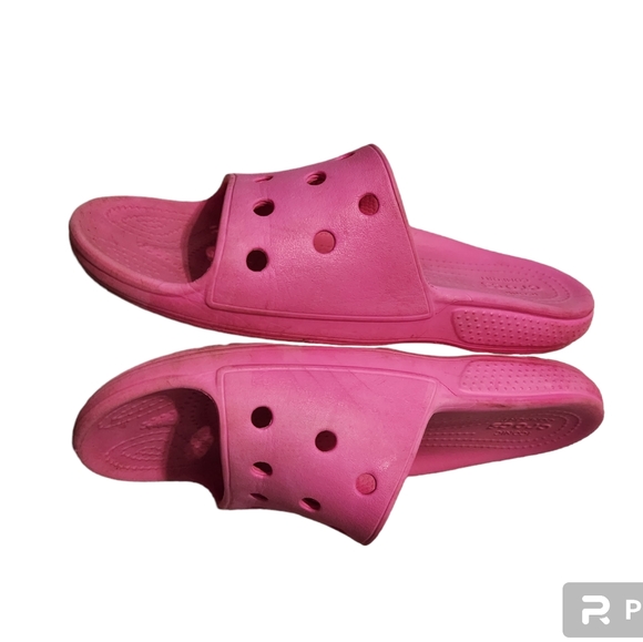 Pink classic croc slides - Picture 5 of 9